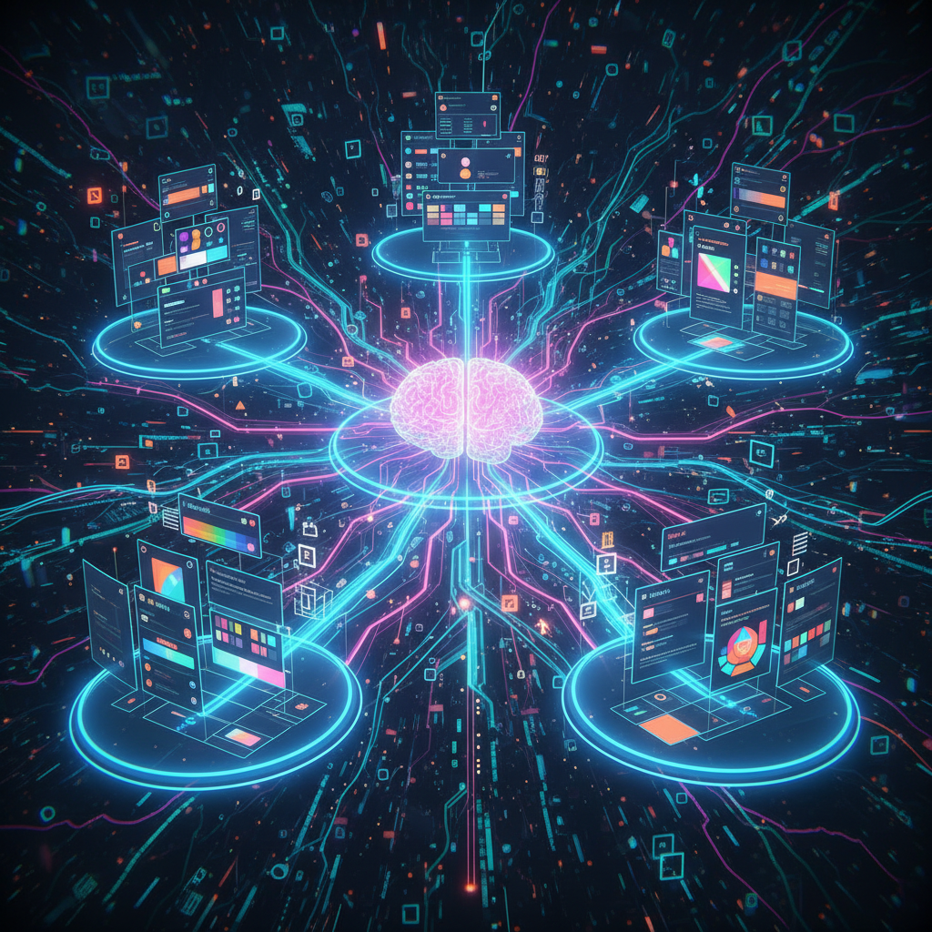 AI system generating multiple user interface layout variations ...